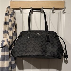 Coach Dark Gray Signature Shoulder Bag